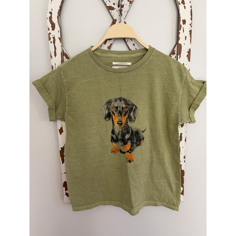 By Anthropologie Dachshund Graphic Baby T-Shirt Size Small